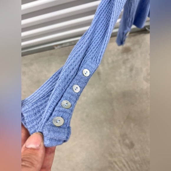 Periwinkle Blue Sweater Crew Top - Picture 2 of 4